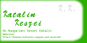 katalin keszei business card